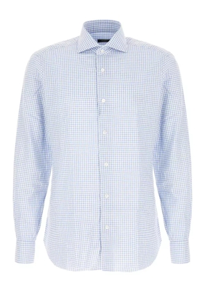 Barba gingham-check shirt - Blue