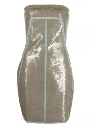 Rick Owens sequin-embellished bandeau dress - Green