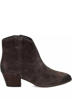 Ash 50mm Fame suede zipped ankle boots - Brown