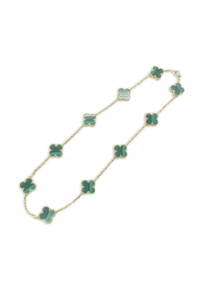 Van Cleef & Arpels Pre-Owned 2010s 18K yellow gold Alhambra malachite necklace