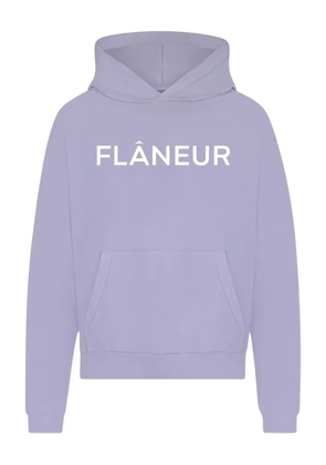 FLÂNEUR logo-print hoodie - Purple