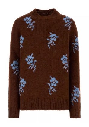 Jil Sander floral-jacquard sweater - Red