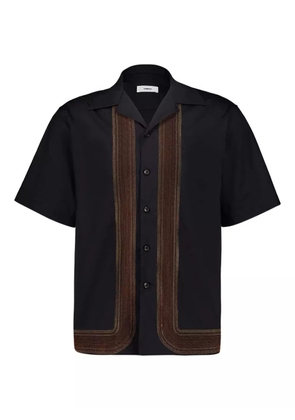 COMMAS gradient zigzag embroidered shirt - Black