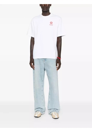 Casablanca logo-patch cotton T-shirt - White