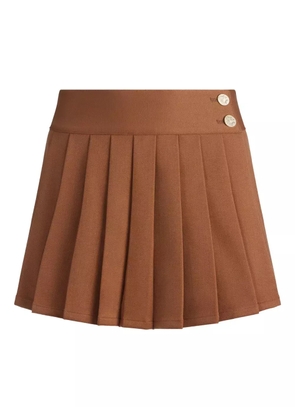 alice + olivia pleated side-stripe skort - Brown