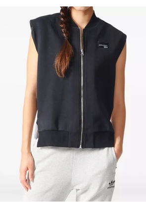 adidas diagonal-panel zip vest - Black