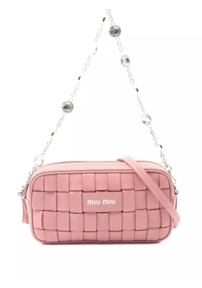 Miu Miu Pre-Owned 2010s crystal-embellished shoulder bag - Pink