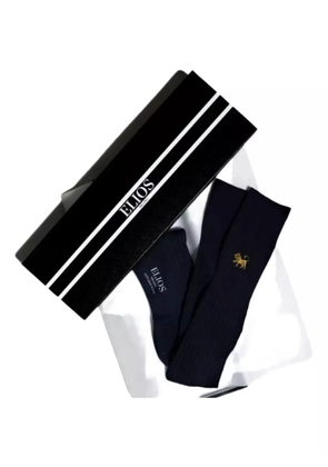 Elios Milano embroidered ribbed socks - Blue