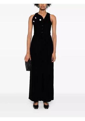 Emporio Armani button-fastening V-neck jumpsuit - Black