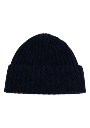 N.Peal chunky ribbed beanie hat - Blue