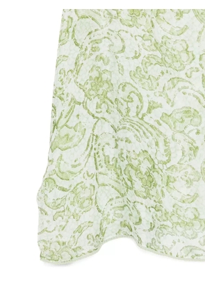 Faliero Sarti floral-print silk dress - Green