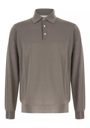 Lardini long-sleeve knitted polo shirt - Neutrals