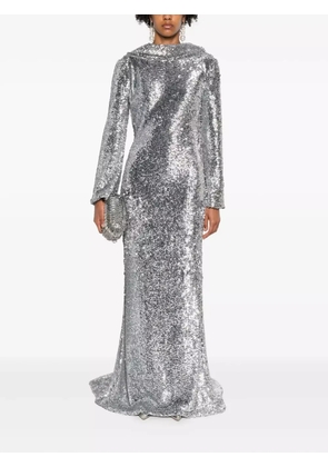 Giuseppe Di Morabito sequined asymmetric evening dress - Silver