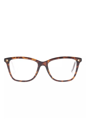 Snob butterfly frame clip-on glasses - Brown