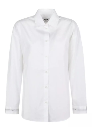 MSGM logo-detail long-sleeve shirt - White