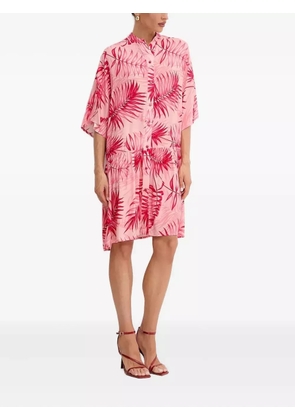 LIU JO leaf-print midi dress - Pink