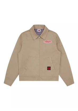 ICECREAM logo-patch zip-front jacket - Brown