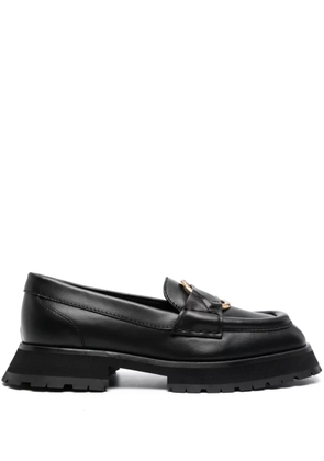 Moncler Bell leather loafers - Black