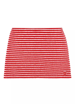 Sporty & Rich striped mini skirt - Red