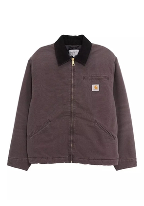 Carhartt WIP corduroy-collar cotton jacket - Brown