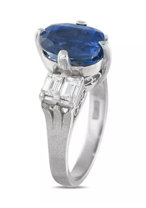 LB Exclusive platinum sapphire and diamond ring - Silver
