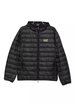 Ea7 Emporio Armani hooded quilted jacket - Black