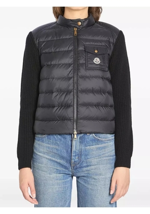Moncler padded wool-blend puffer jacket - Black