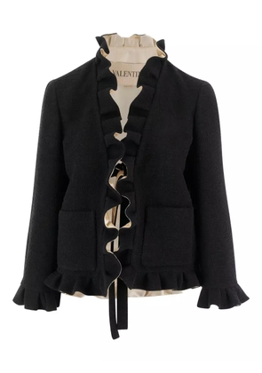 Valentino Garavani ruffle jacket - Black