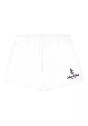 Sporty & Rich Vendome logo-embroidered shorts - White