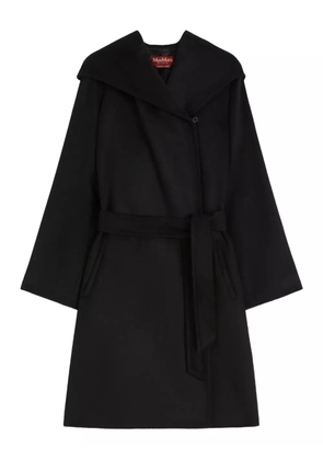 Max Mara hooded belted coat - Black
