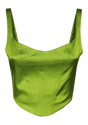 Ermanno Scervino corset-style cropped tank top - Green