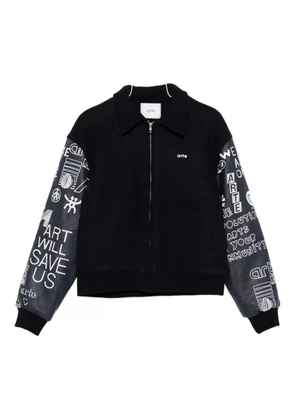 Arte Antwerp graffiti-print bomber jacket - Blue