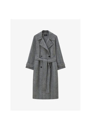 Womens Joseph Navarre Linear Double-Face Wool Coat