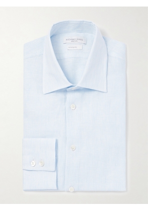 Richard James - Slim-Fit Striped Linen Shirt - Men - Blue - UK/US 15