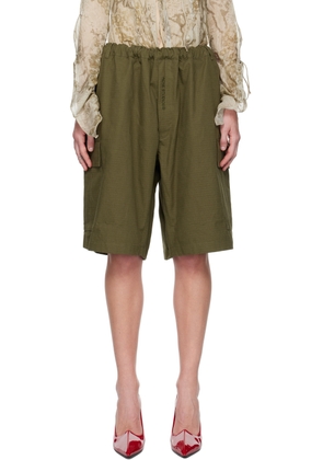 Acne Studios Green Cargo Shorts