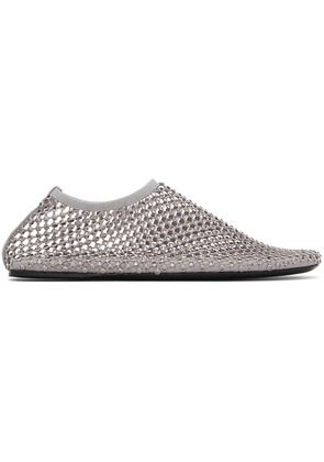 Christopher Esber Gray Minette Crystal Slippers