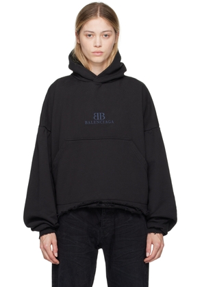 Balenciaga Black Distressed Hoodie