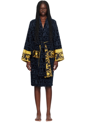 Versace Underwear Navy 'I Heart Baroque' Robe