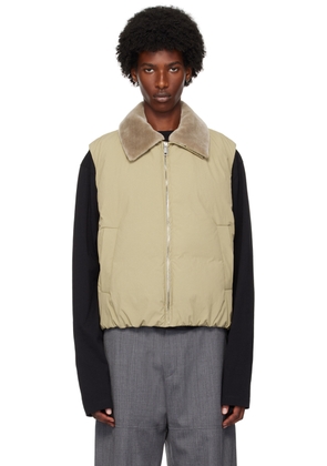 Nanushka Beige Mexim Faux-Fur Down Vest