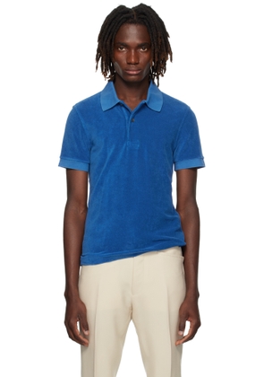 TOM FORD Blue Towelling Polo