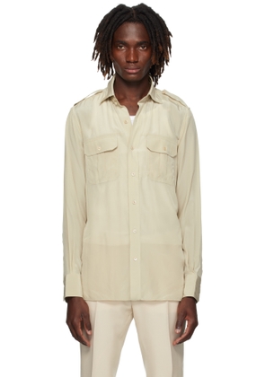 TOM FORD Beige Silk Shirt