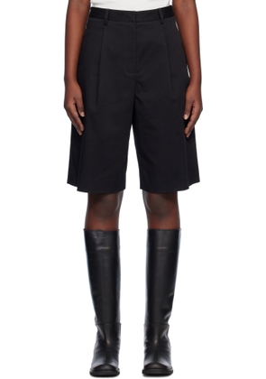 Matteau Black Long Chino Shorts