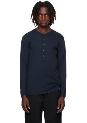 TOM FORD Navy Cotton Henley