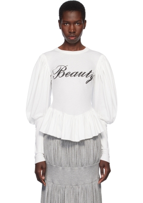 VAQUERA Off-White Romantic Top