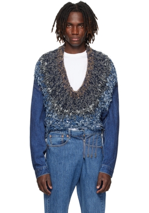 Bless Navy Nº65 Jeanscirclejacket Denim Jacket
