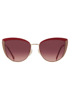 Carolina Herrera Burgundy Cat Eye Ladies Sunglasses HER 0112/S 0123/3X 58