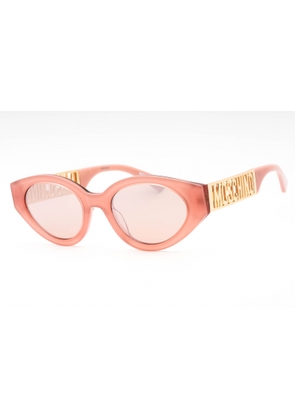 Moschino Pink Silver Flash Cat Eye Ladies Sunglasses MOS160/S 035J/2S 51