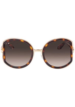 Ferragamo Brown Gradient Round Sunglasses SF719S 238 52