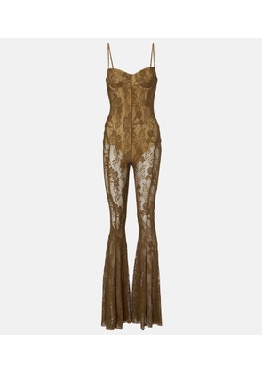 Norma Kamali Floral lace jumpsuit