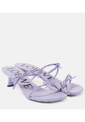 Loewe Petal 45 bow-detail suede sandals